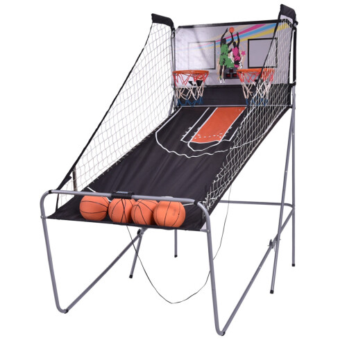 Electronic Basketball Arcade Game, Double Hoop, LED Scoreboard