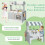 Kids Pretend Kitchen Playset - Double-Sided, 2-Seat Cafe, Gray 6