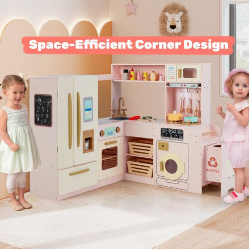 Corner Play Kitchen Set With Lights, Sounds, 22-Piece 2