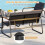 4-Piece Patio Conversation Set, Grey Cushions, Metal Frame 6