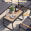 4-Piece Patio Conversation Set, Grey Cushions, Metal Frame 7