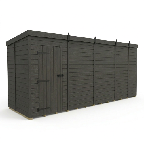 17x5 Pent Composite Shed Tanalised (Single Door, No Windows) 1