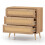 Cômoda de vime com 3 gavetas, mesa de cabeceira boho natural 4