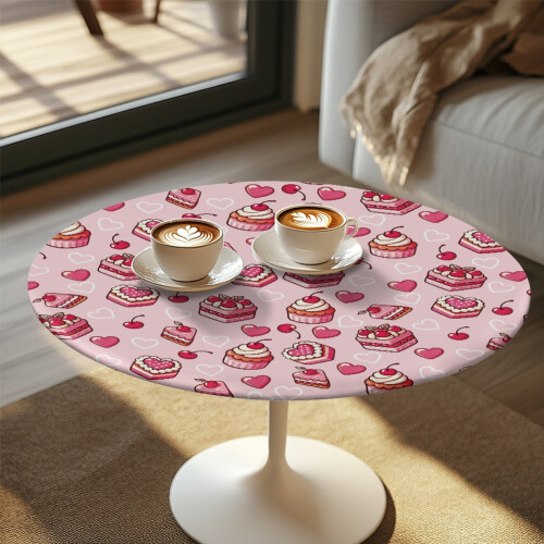 Round Spandex Table Cover with Elastic Edge 24 inch 2 pcs 1