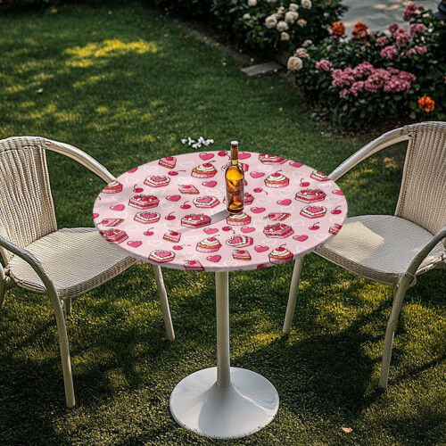 Round Spandex Table Cover with Elastic Edge 24 inch 2 pcs 2