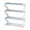 Z-Type Shoe Rack White Stainless Steel 4-Tier 1