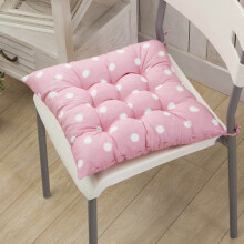 Outdoor Round Chair Cushion Polka Dot Pink 16x16 in