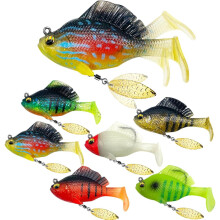 Pre-Rigged Jig Head Soft Lures with Paddle Tail 6 pcs