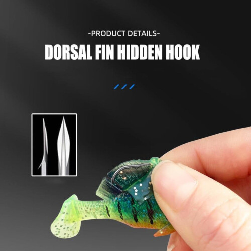 Pre-Rigged Jig Head Soft Lures with Paddle Tail 6 pcs 2