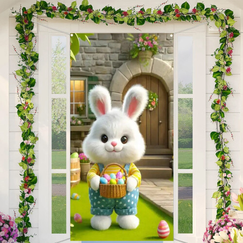 Easter Door Cover Bunny and Eggs Design 1 Pack