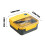 Leakproof Bento Box with Spoon and Fork, Square, Microwave 3