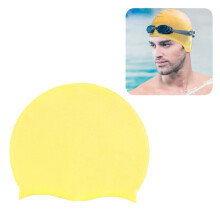 Silicone Swim Cap Unisex Adult Short Long Hair with Ear