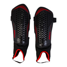 (L, Black/Red) Mitre Unisex Adult Carbon Aircell Technology Shin Guards