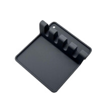 Silicone Spoon Rest Mat Black 1 Piece