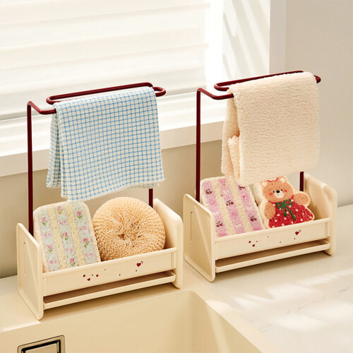 Stainless Steel Dishcloth Holder Rust-proof Ventilated 1pc