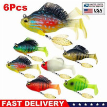Pre-Rigged Jig Head Soft Lures Hidden Hook 6 Pcs
