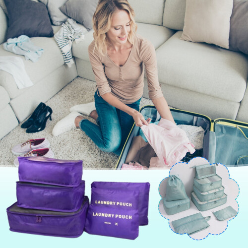 Packing Cubes Set Waterproof Reusable 6-Piece 2