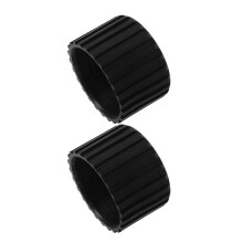 Rubber Foot Covers for Fitness Equipment Black 2 Pcs