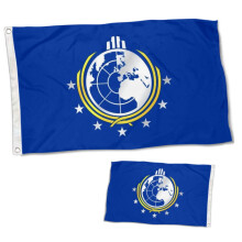 Super Earth Flag Banner Double-Sided 12x18 Inch