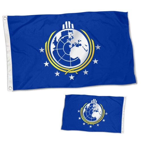 Super Earth Flag Banner Double-Sided 12x18 Inch