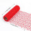Floral Jacquard Net Mesh Wrapping Paper Roll Red 3