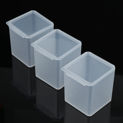 Square Bead Storage Boxes PP Material with Lids 12 Pcs