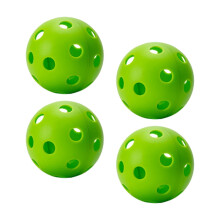 Indoor Pickleball Balls Green 26-Hole Hollow 4-Pack