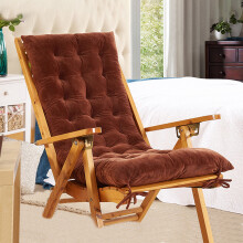 All Weather High Back Chair Cushion Brown 18.9 x 47.3 Inch