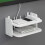 Wall-Mounted Router Shelf White Wood 1 Unit 4