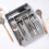 Silverware Drawer Organizer Tray Gray 22" x 16" 4