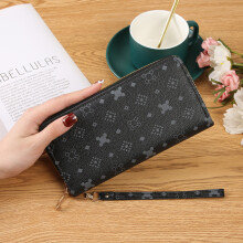 Women's Soft PU Zipper Clutch Wallet 7.9 x 3.9 in