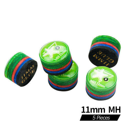 Billiards Cue Tips Rainbow 11mm 5pcs