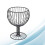OUNONA wine glass-shaped fruit basket black 1