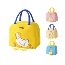 Kawaii Duck Lunch Bag Pink Reusable Warm Handbag One Size