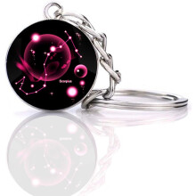 Zodiac Galaxy Keychain Glow-in-the-Dark 12 Constellations