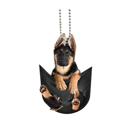 Puppy Keychain Cloth Bag - Car Mirror Pendant, Backpack
