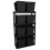 4-Shelf Storage Unit Black 32x14x54.5 in Medium Duty 6