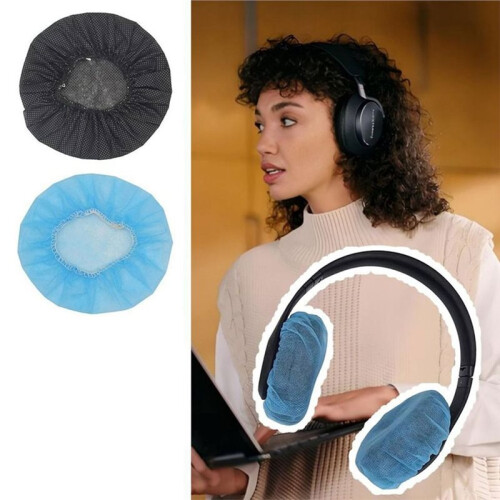 100PCS Bag Disposable Headphone Cover Dirt-Proof Microphone Covers Sweat-Proof Elastic Microphone Protective Cap B 2