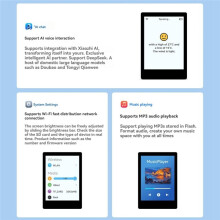 Carte de Développement avec Écran Tactile de 2,8 Pouces ESP32-C6 240x320 Pixels Wi-Fi 6/BLE 5 avec AI MP3 Intégré pour la Recherche Météo