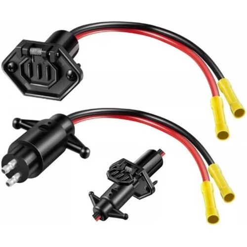 Drag Motor Plug, 12V-24V 8 Gauge 2 Wire Trolling Motor, Universal Boat Motor Quick Connection Socket 1