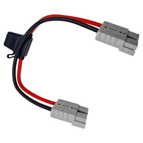 50A Gray Plug Connector with Fuse 10AWG Solar Panel Extension Silicone  for Car Battery Solar Panel Conversion Cable 1