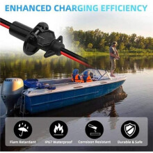 Drag Motor Plug, 12V-24V 8 Gauge 2 Wire Trolling Motor, Universal Boat Motor Quick Connection Socket