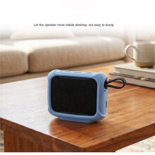TXEsign Silicone Case Cover for Go 5 Speaker Travel Carrying Protective Pouch with Attach Straps for Bike Cart Scooter Black