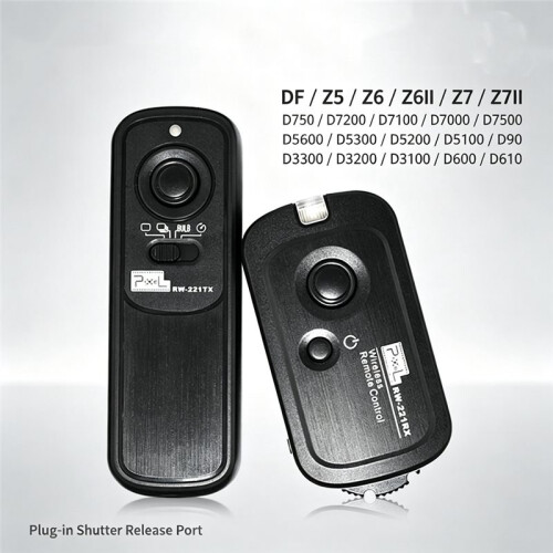 Pixel Wireless Shutter Release Timer Remote Control for  DF,Z5,Z6,Z6II,Z7,Z7II,D750, D7200,D7100,D7000,D7500,D600