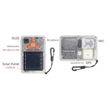 LILYGO T-Echo-Card 915Mhz SX1262 Low-Power Board NRF52840 Built-in Solar Panel Onboard Inertial Sensor Speaker/Mic Module GPS