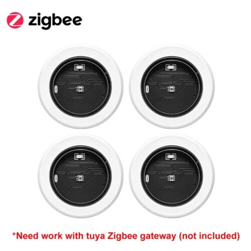 4Pcs Tuya Zigbee 3.0  Light Sensor 0-10000Lux Detector Battery Powered Voice Control for  Assistant Alexa 1
