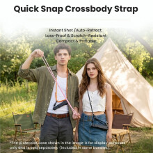 AMAGISN Quick Snap Crossbody Strap Camera Quick Release Shoulder Strap Lanyard for Ultra for Pocket 4 3 Black