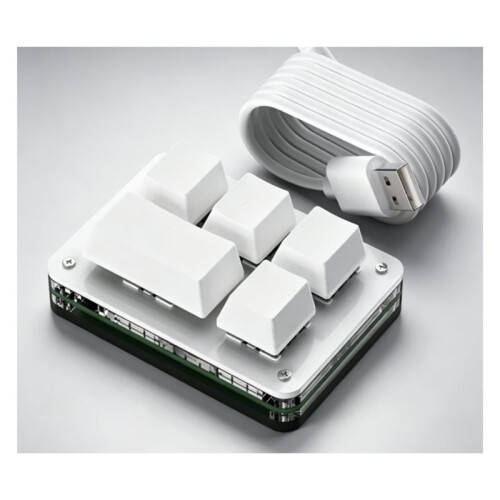 Programmable Mechanical 5Keys RGB Shortcut Keyboard,Macro Pad Custom Wired Gaming Keyboard