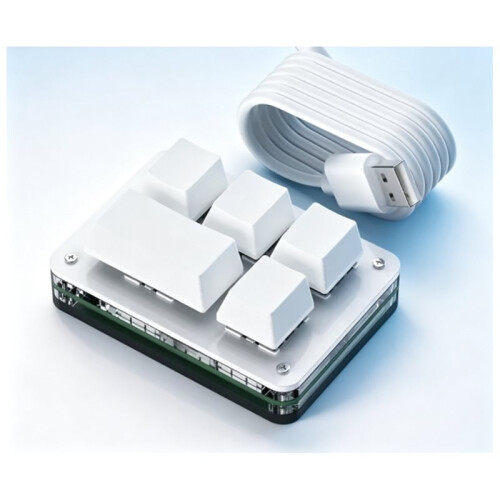 Programmable Mechanical 5Keys RGB Shortcut Keyboard,Macro Pad Custom Wired Gaming Keyboard 1