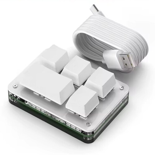 Programmable Mechanical 5Keys RGB Shortcut Keyboard,Macro Pad Custom Wired Gaming Keyboard 2